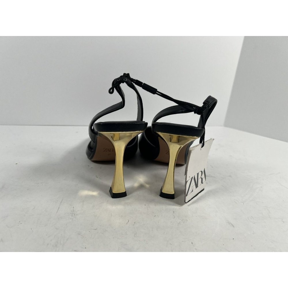 Zara Black Pumps Sz 6 New Air fit Technology Foam Heel - Picture 4 of 9